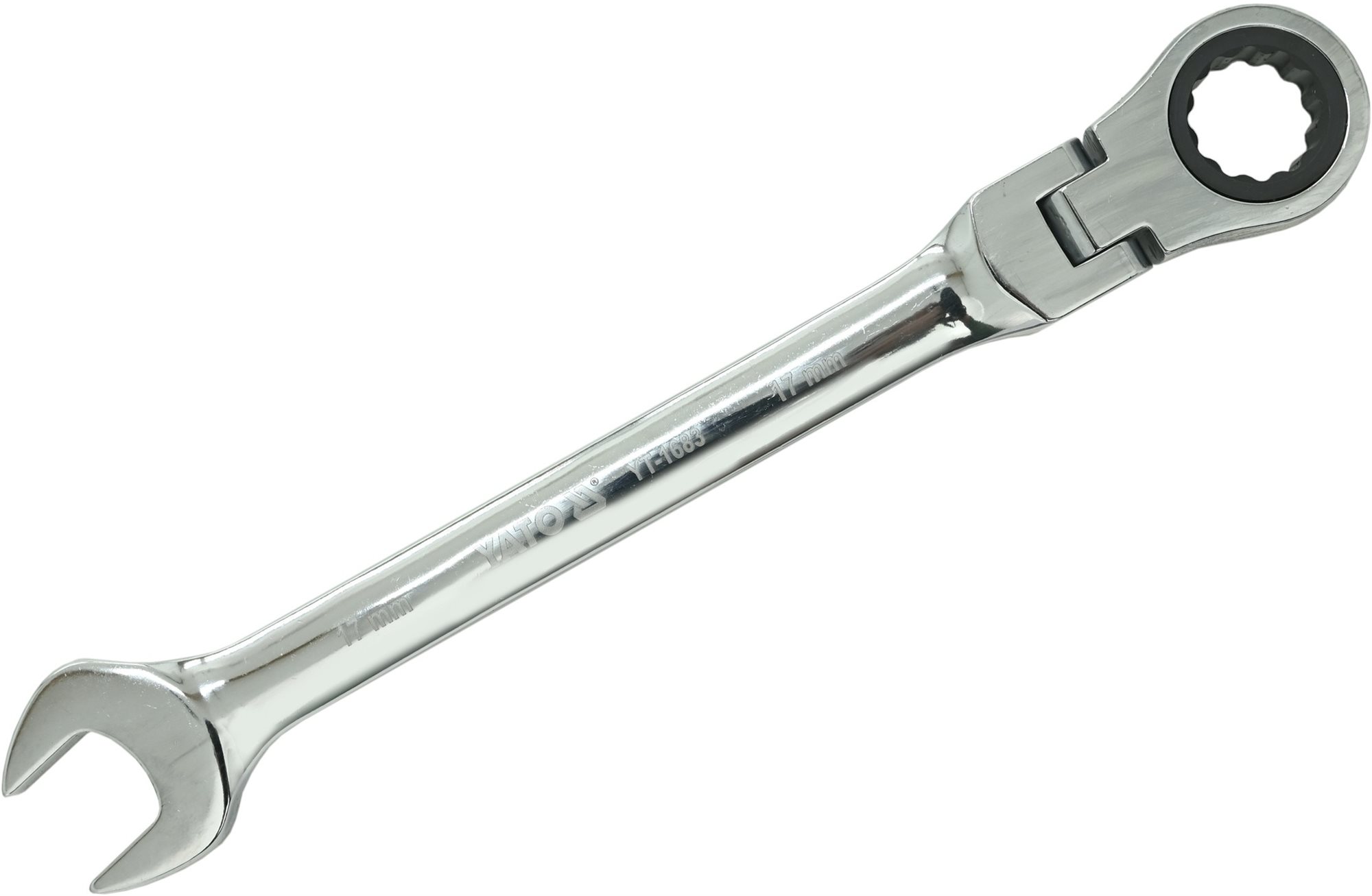 Yato Kľúč očkoplochý račňový 17 mm s kĺbom