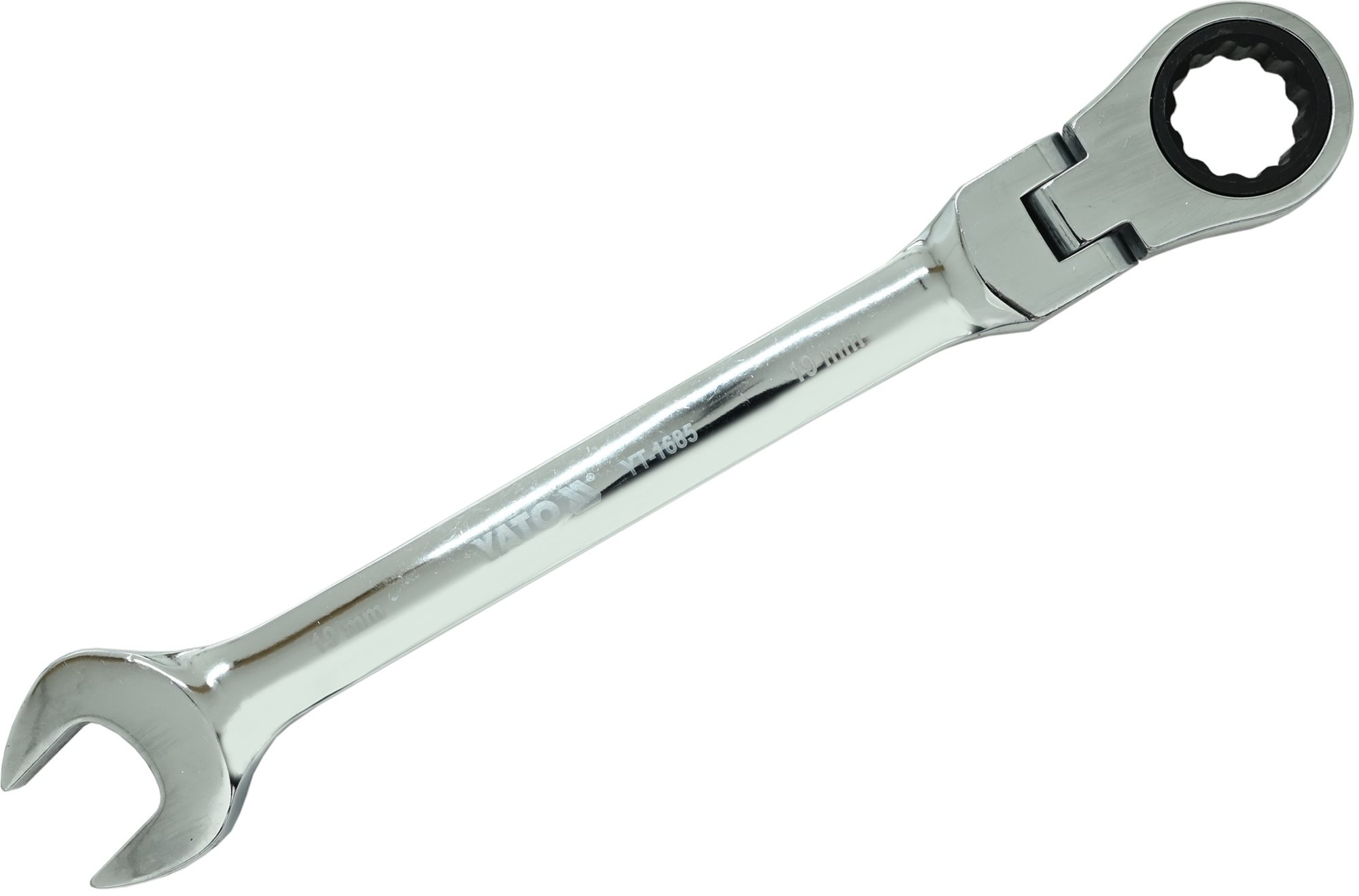 Yato Kľúč očkoplochý račňový 19 mm s kĺbom