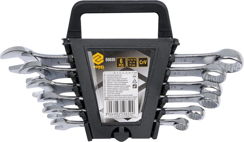 VOREL Kľúče očkoploché 8 – 17 mm v sade TO-50850