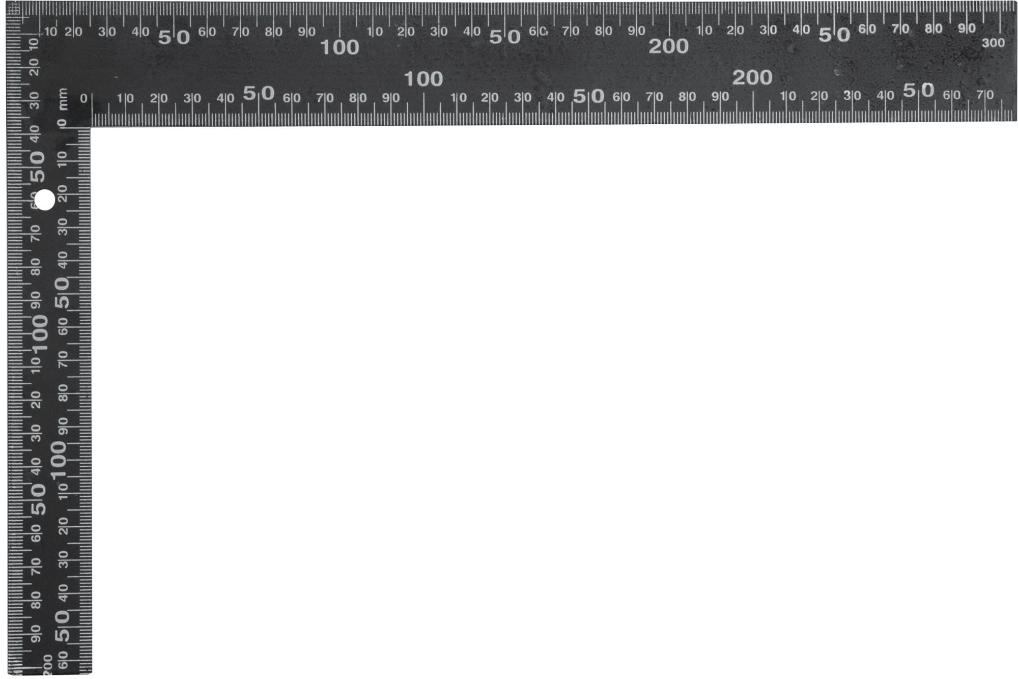 VOREL Uholník stolársky 400 × 600 mm čierny