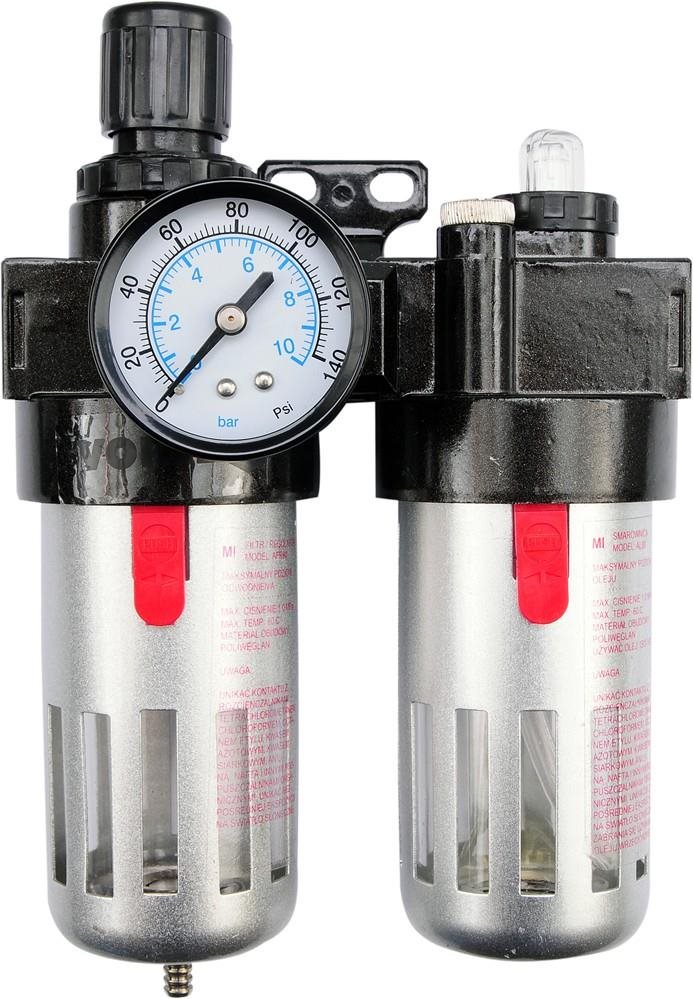 VOREL Regulátor tlaku vzduchu 1/2", 0-1MPa, s filtrom a primazávaním