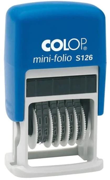 COLOP S 126 Mini-Folio, číslovacia, čierny odtlačok
