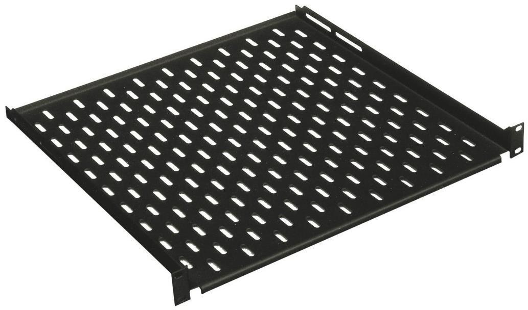 CONTEG DP-PT-550 – 19" polička s podperami, hĺbka 550 mm