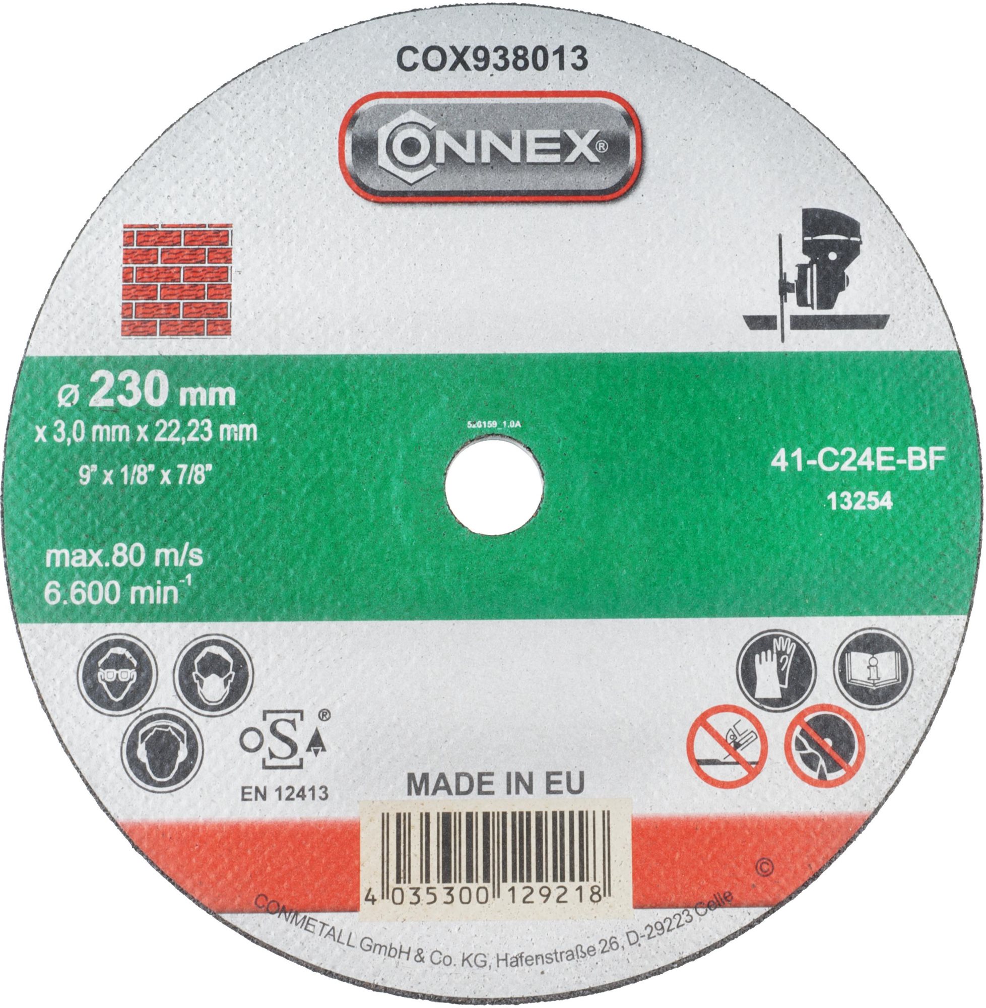 CONNEX Rezný kotúč kameň 230 mm, hrúbka 3 mm