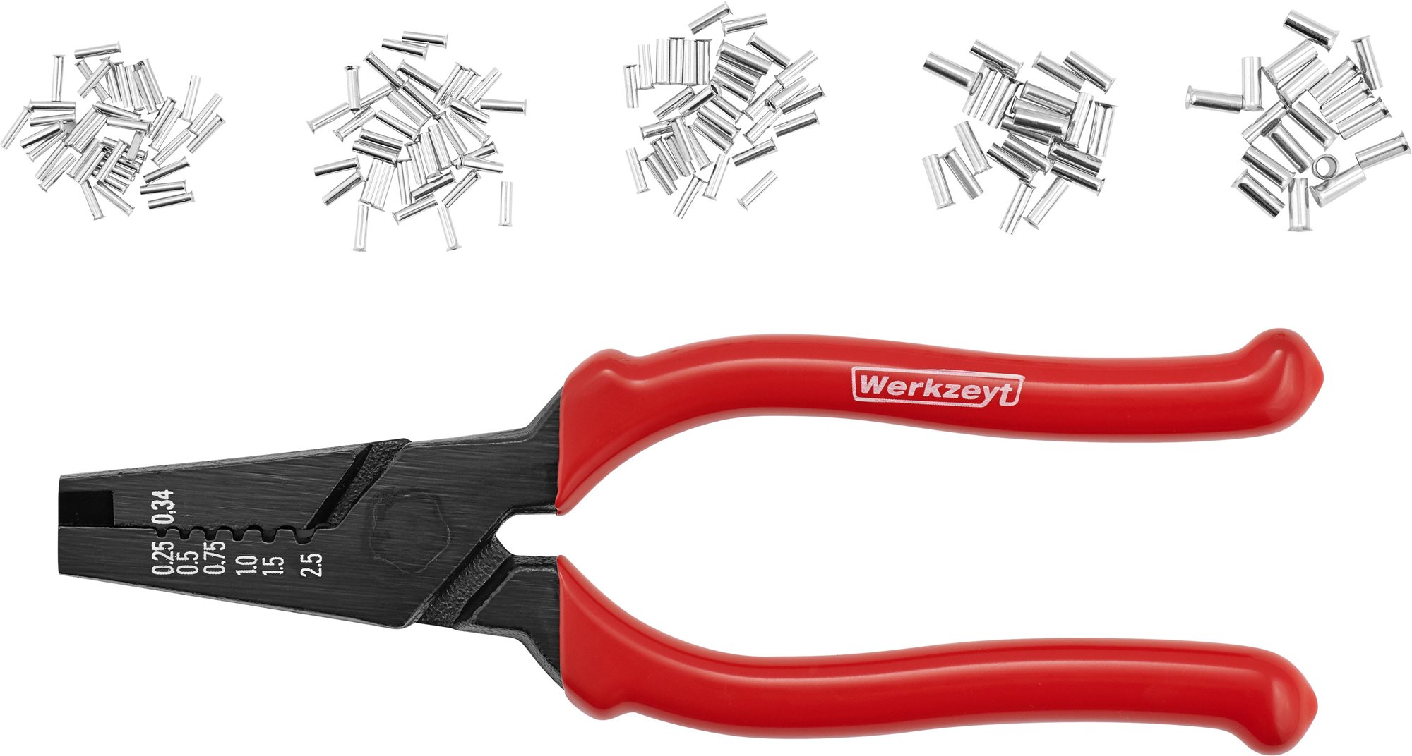 CONNEX Krimpovacie kliešte s koncovkami 0,5 – 2,5 mm2 150 ks