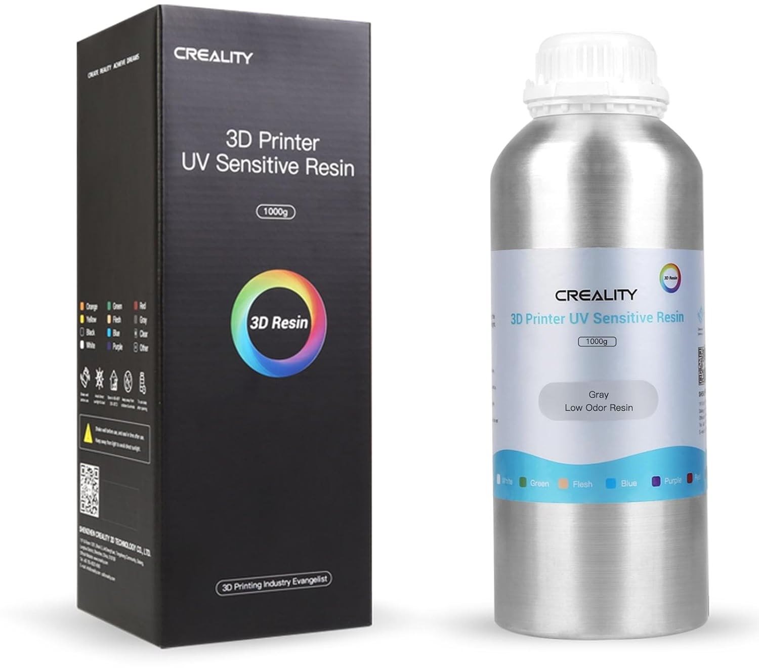 Creality Low Odor Resin 500g, Grey, Aluminum Can
