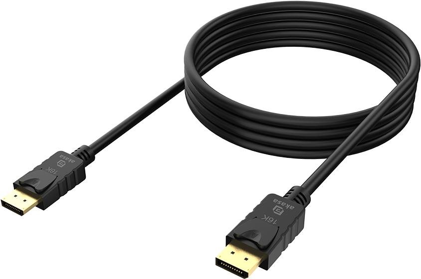 AKASA AK-CBDP27-20BK – 16K DP na DP kábel 2 m