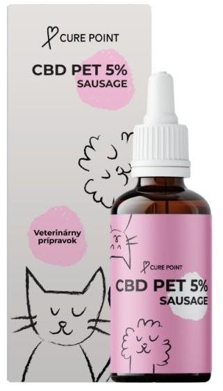 Cure Point CBD PET 5% Olej pre psov Sausage 10 ml