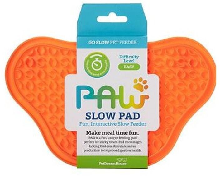 PetDreamHouse Lízacia podložka Paw Lick oranžová 23 cm