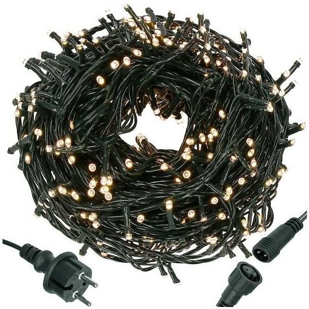 LED svetelná reťaz 20 m, teplá biela, 120 diód, IP67