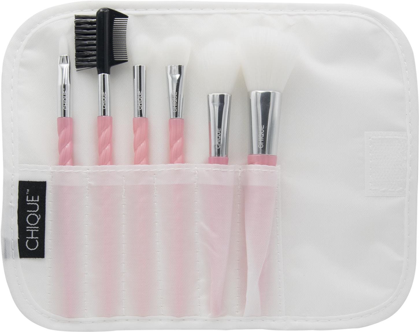 CHIQUE Fantasy Face Kit Unicorn – Sada kozmetických štetcov na tvár – perlovo ružová 7 ks