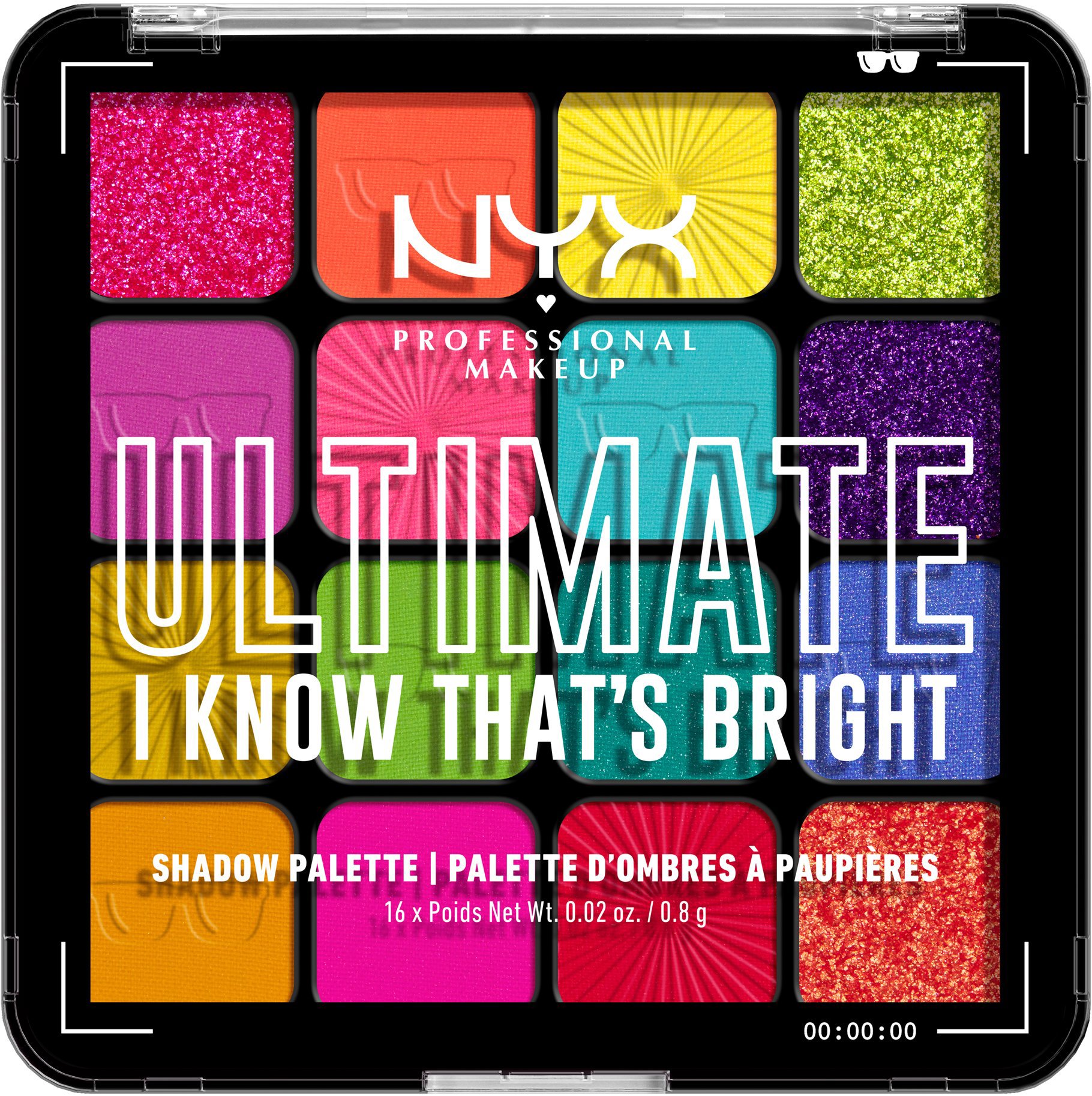 NYX PROFESSIONAL MAKEUP Ultimate Shadow Palette I Know That's Bright 0,8 g