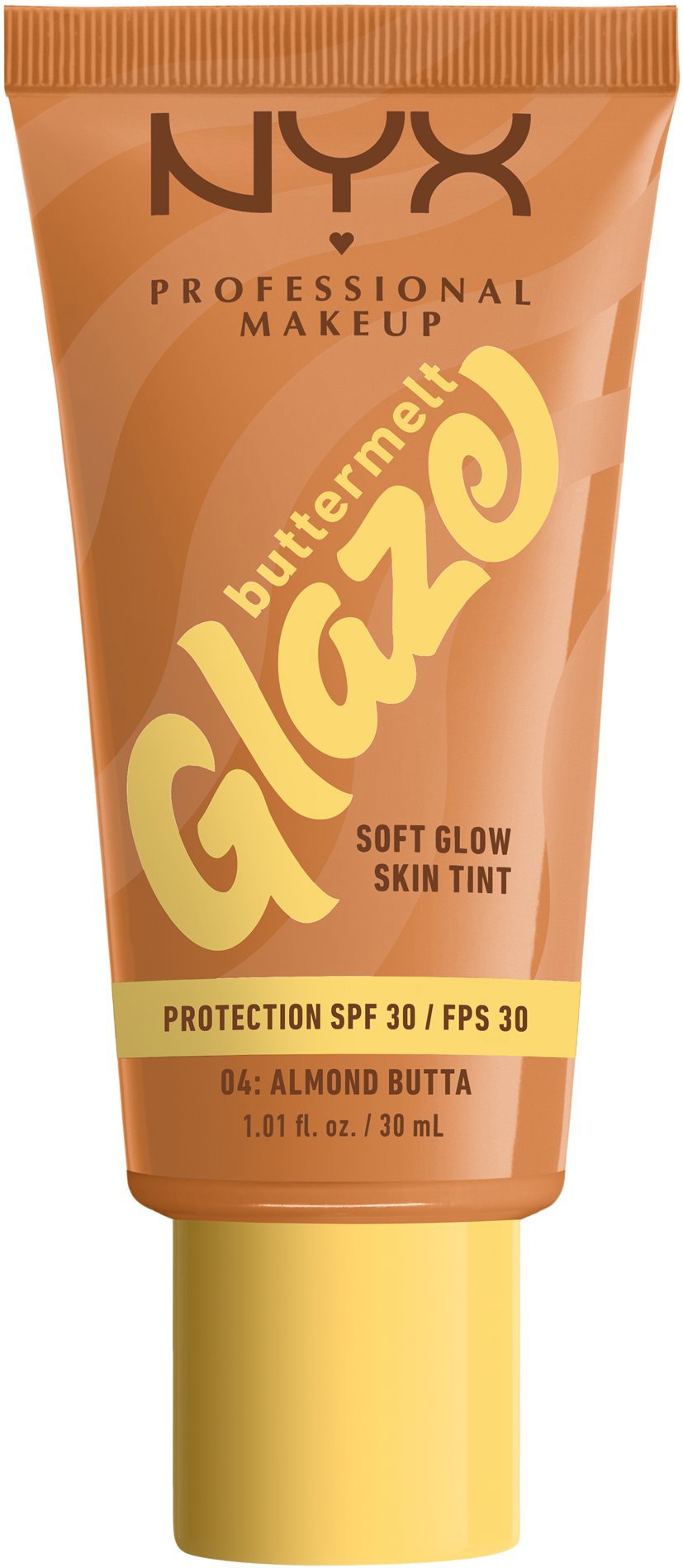 NYX PROFESSIONAL MAKEUP Buttermelt Glaze Soft Glow Skin Tint + SPF30, Almond Butta