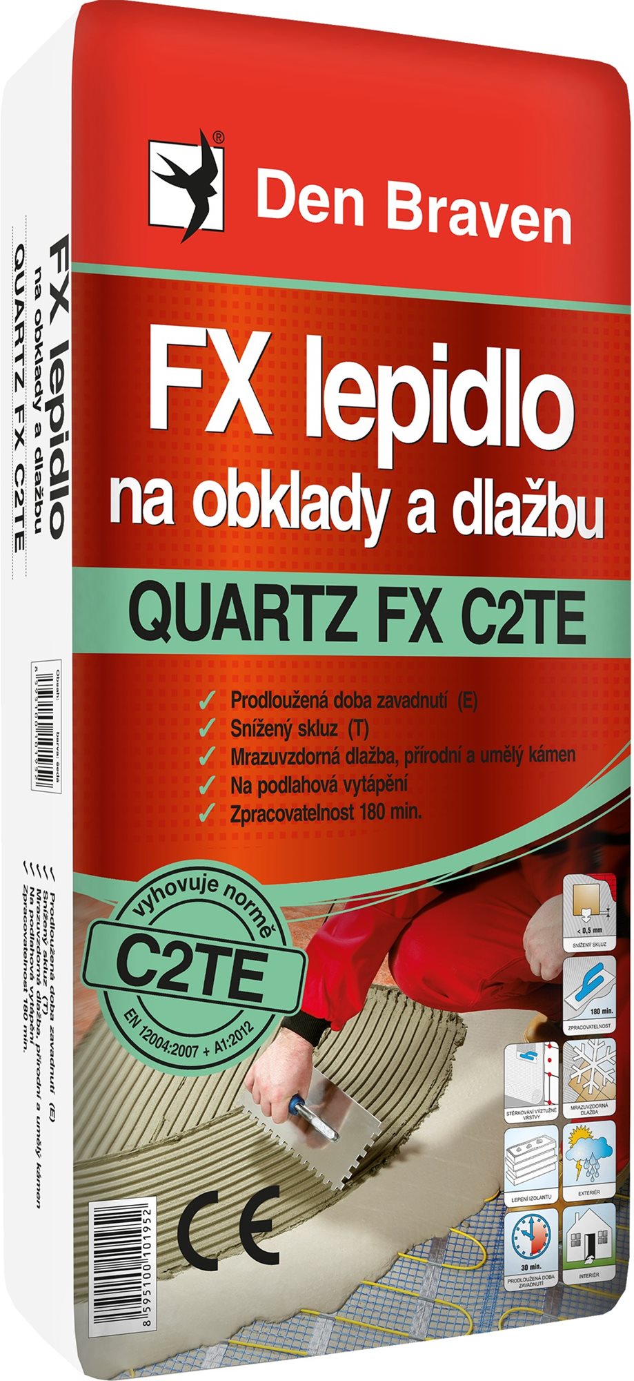 Den Braven FX Lepidlo na obklady a dlažbu Quartz 7 kg sivá RL