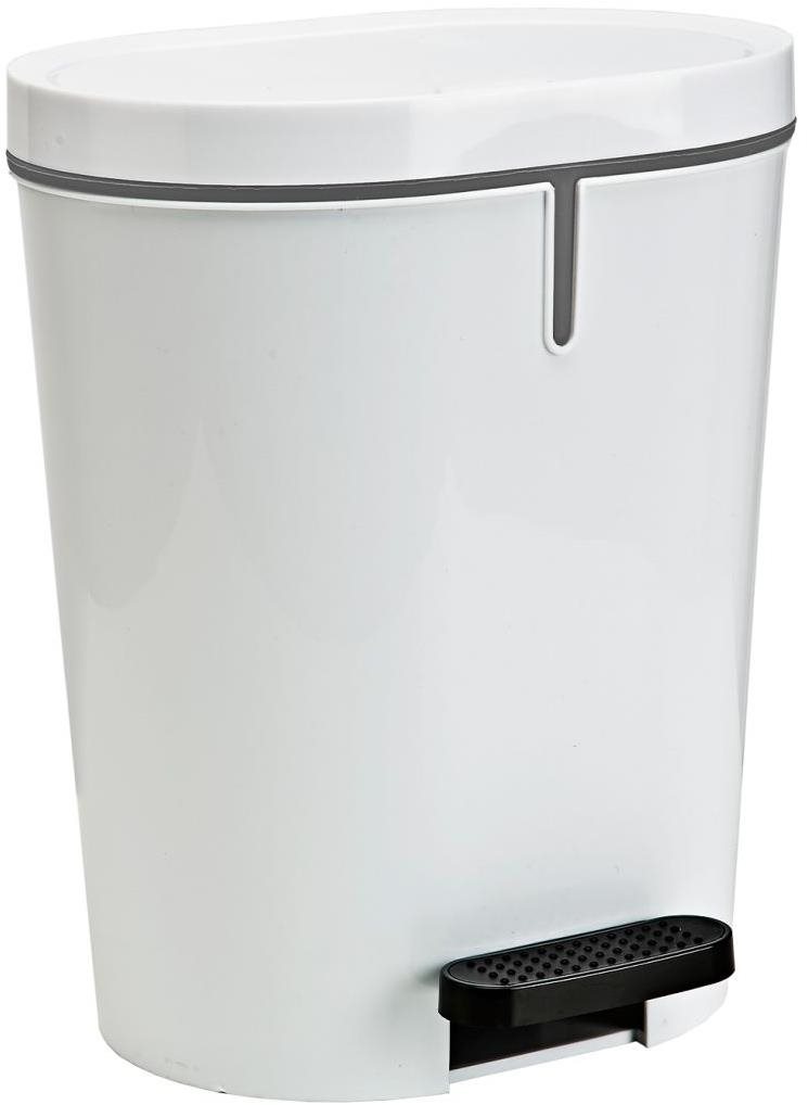 Denox Ovál pedálový odpadkový kôš 25 l, plast, biely
