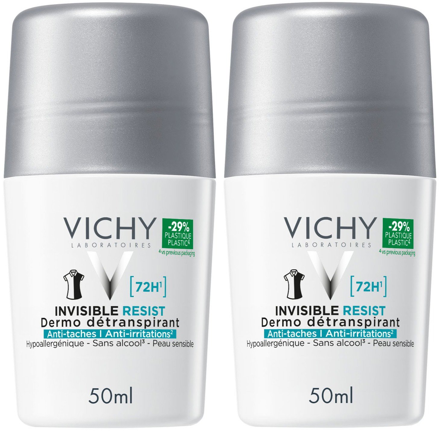 VICHY Invisible Resist 72H Dermo Detranspirant 2 × 50 ml