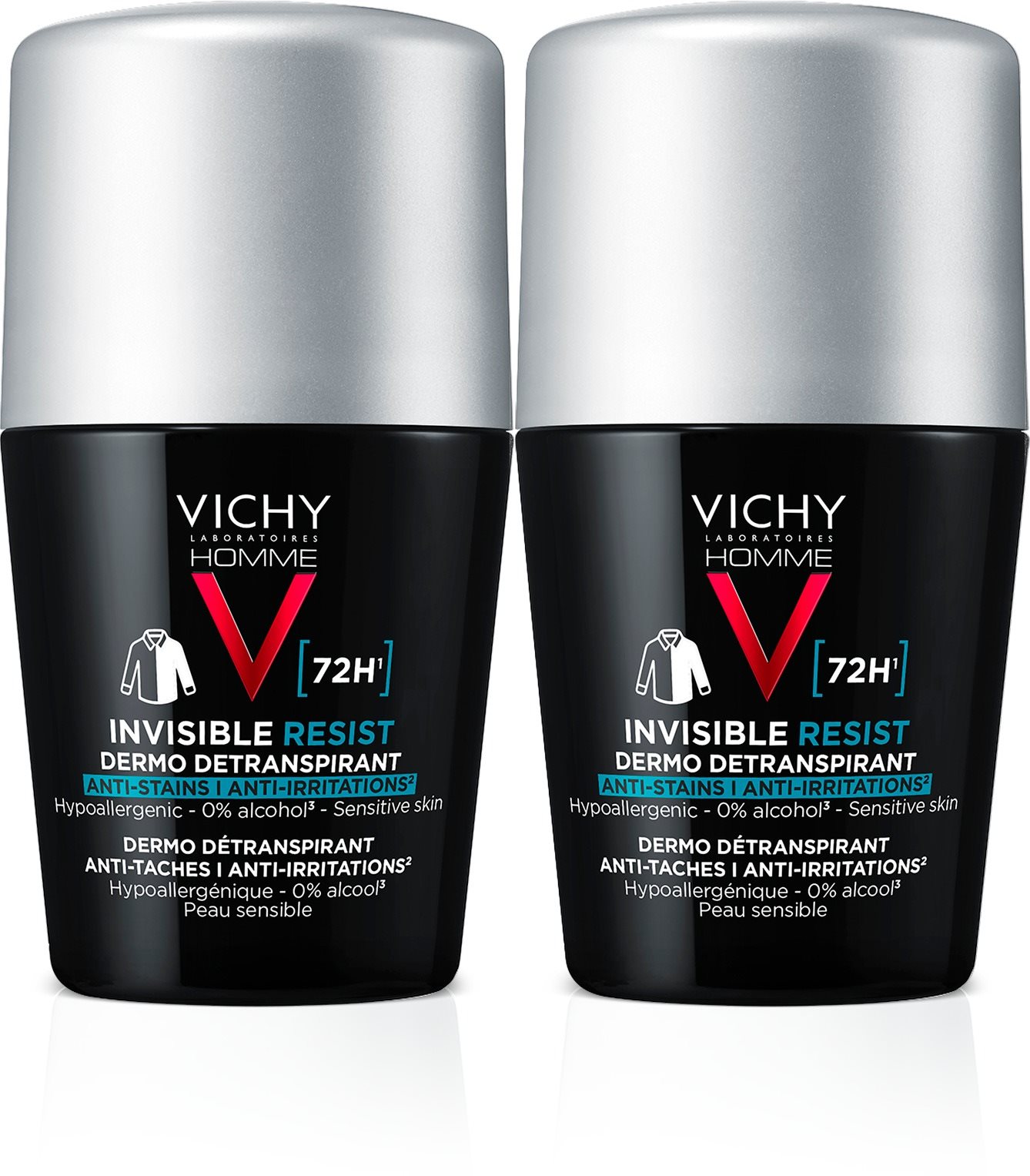 VICHY Homme Invisible Resist 72H Dermo Detranspirant 2 × 50 ml
