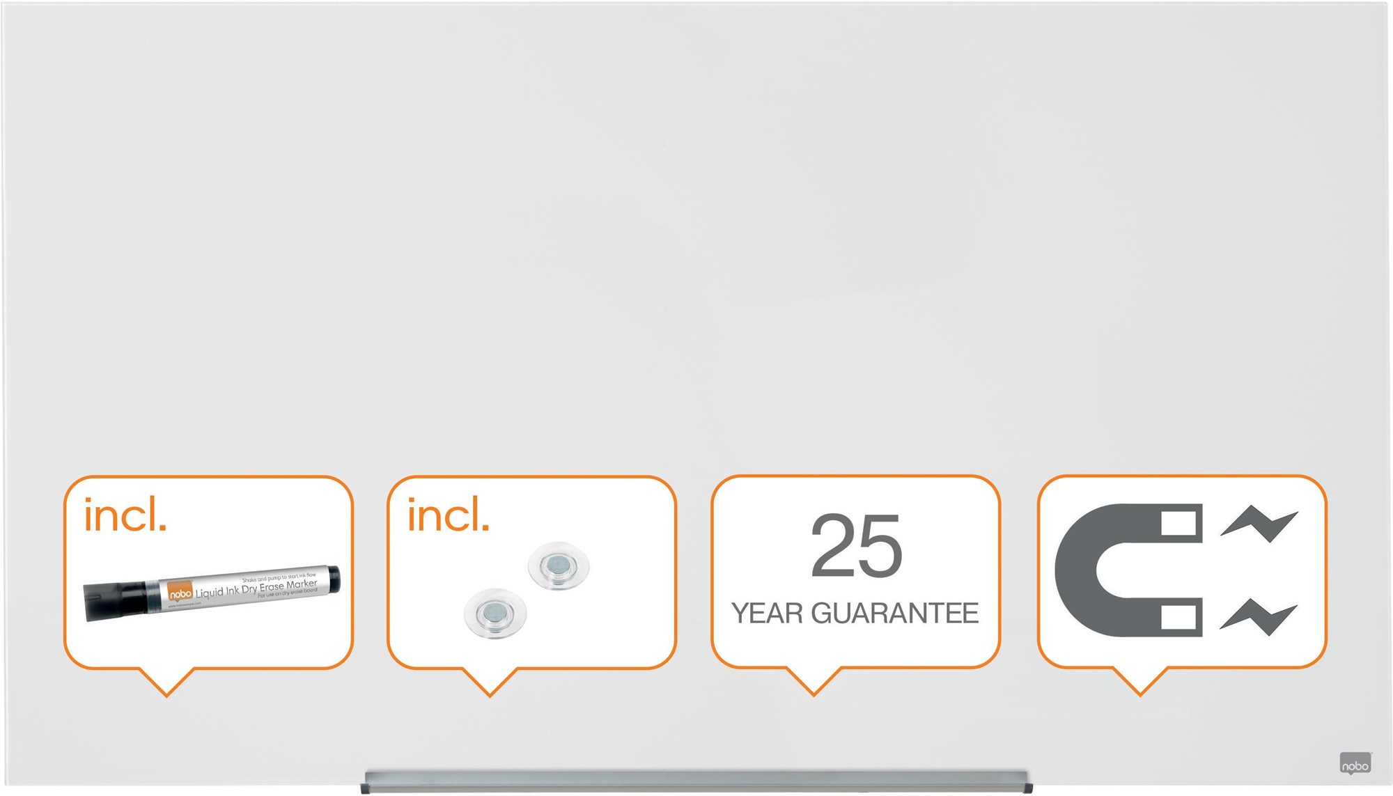 DIAMOND Glass 126 x 71,1 cm biela