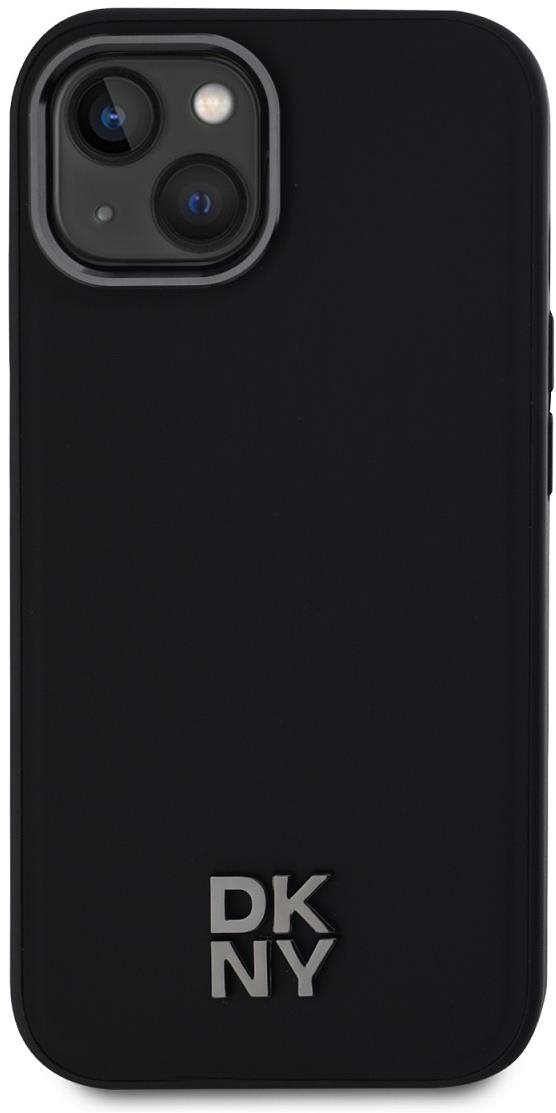 DKNY PU Leather Stack Logo Magsafe Zadný Kryt na iPhone 14 Black