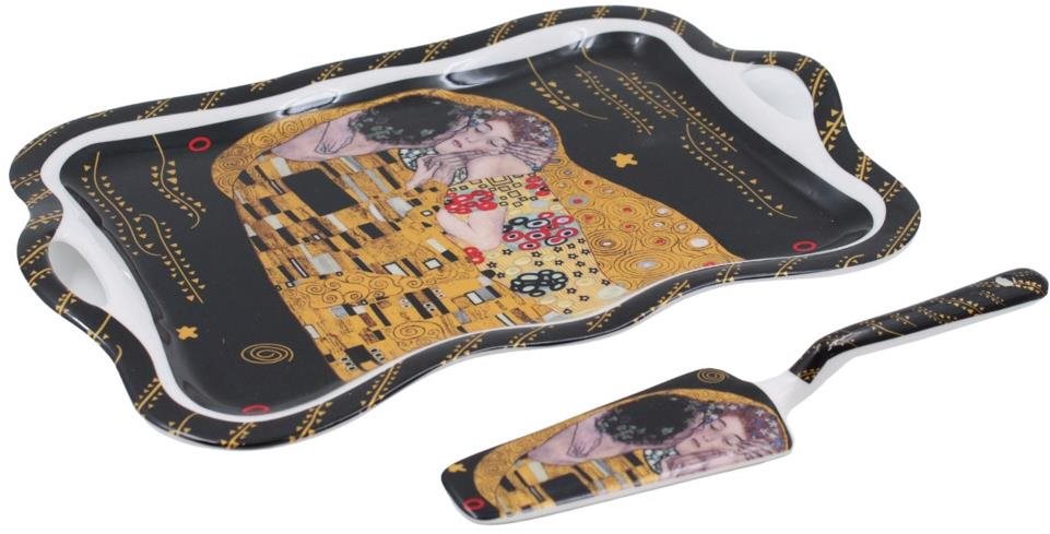 HOME ELEMENTS Tanier s náradím na tortu 35 cm Klimt – Bozk tmavý