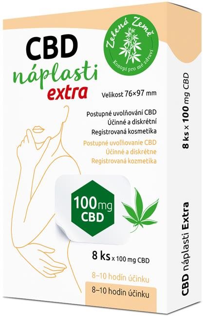 Zelená zem CBD náplaste – extra veľké, 8 ks