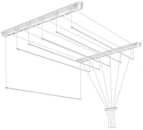 DuraHome stropný sušiak biely 6 × 160 cm