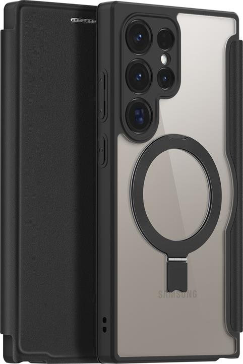 DUX DUCIS Skin X Pro flipové kožené puzdro na Samsung Galaxy S24 Ultra Black