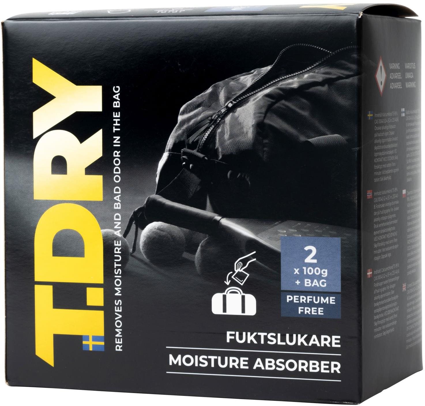 Everbrand Sweden T. Dry, cestovný pohlcovač vlhkosti a zápachu, neparfumovaný, 2× 100 g