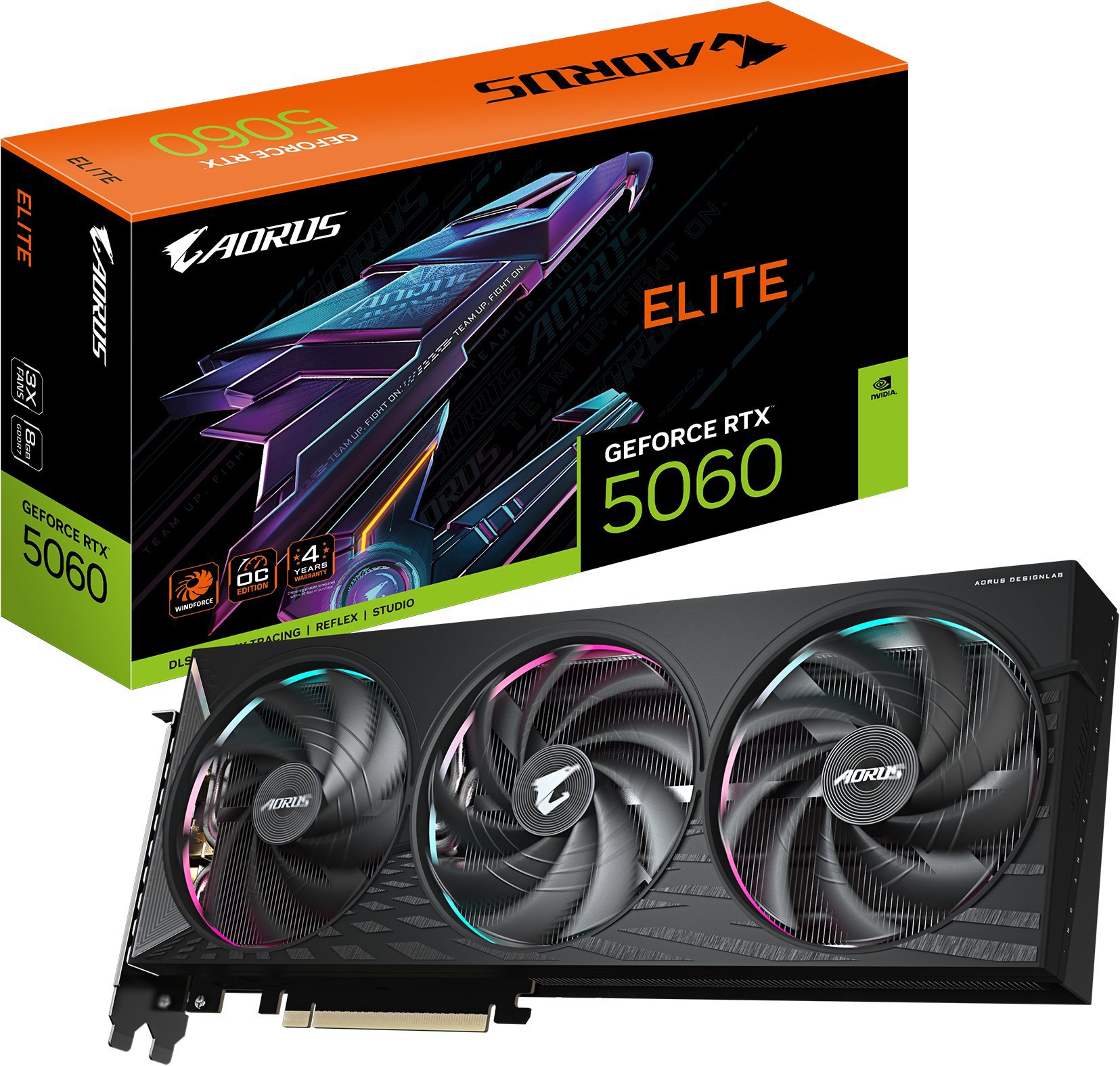 GIGABYTE AORUS GeForce RTX 5060 ELITE 8G