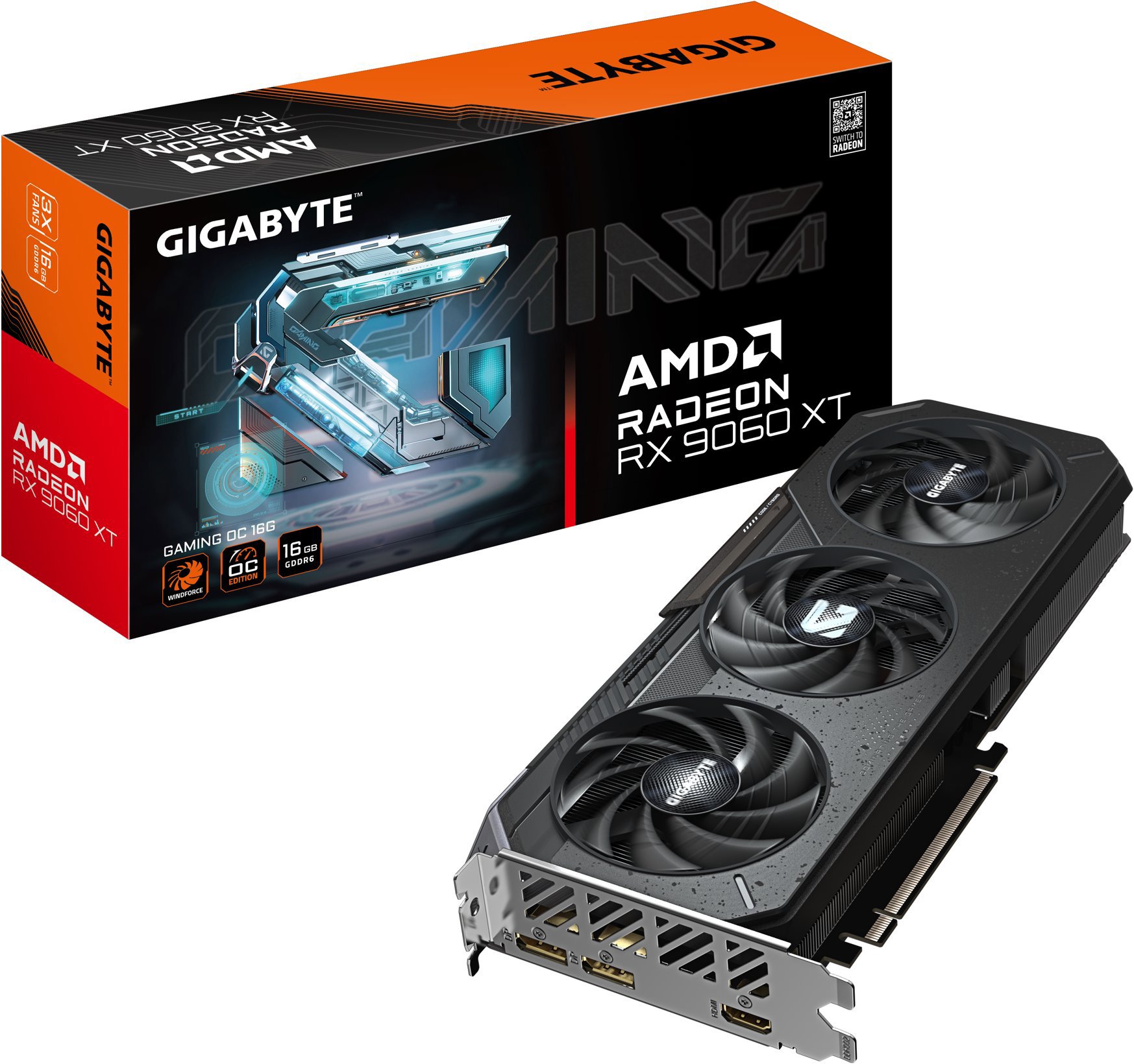 GIGABYTE Radeon RX 9060 XT GAMING OC 16G