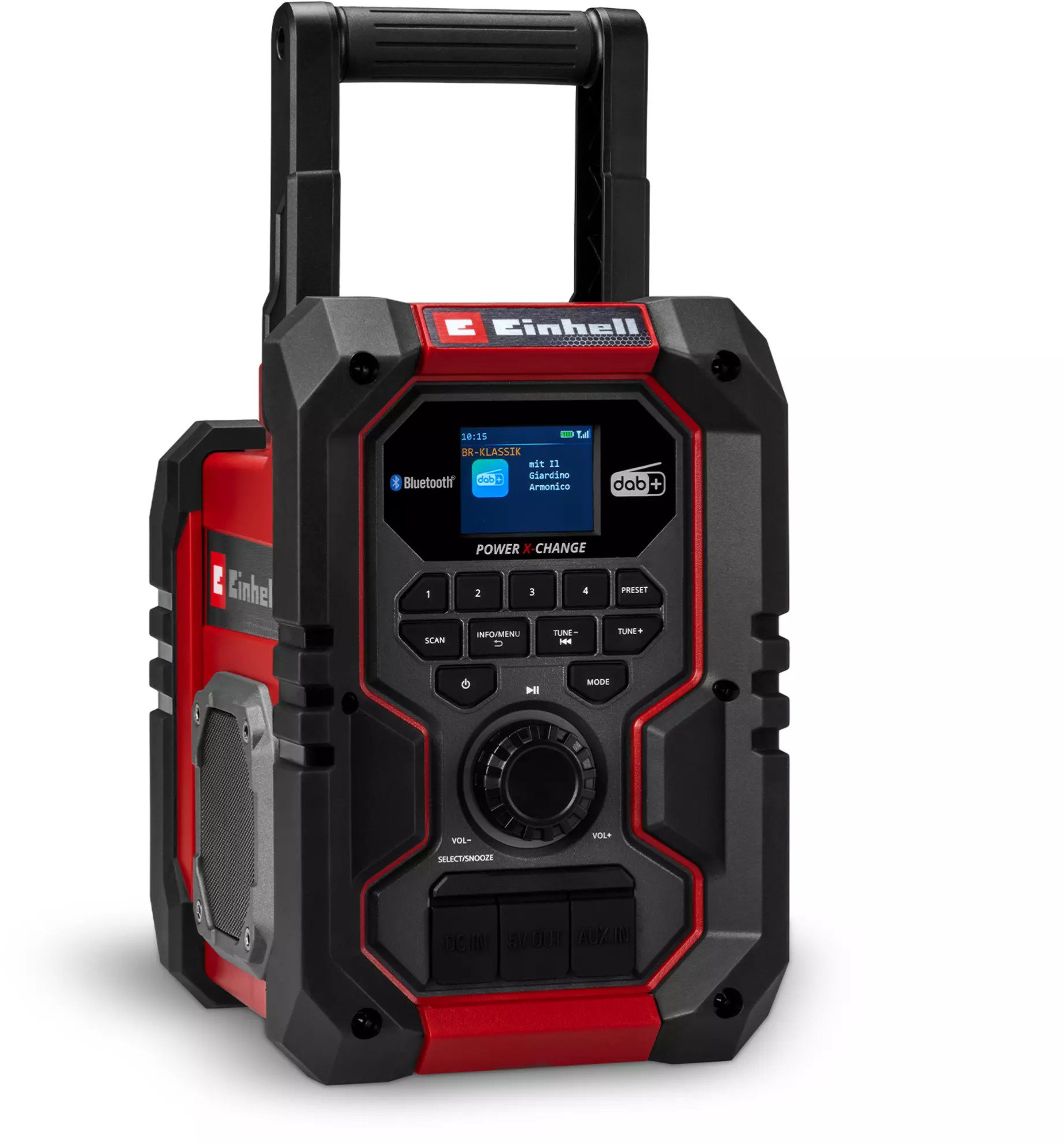 EINHELL Rádio AKU TE-CR 18 Li DAB+/FM/BT – Solo, IP 65, 3407995 (bez AKU)