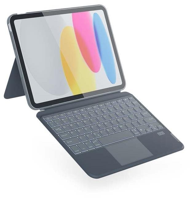 Epico podsvietená klávesnica s puzdrom pre iPad 10,9" (2022)/11" A16 – QWERTY/sivé