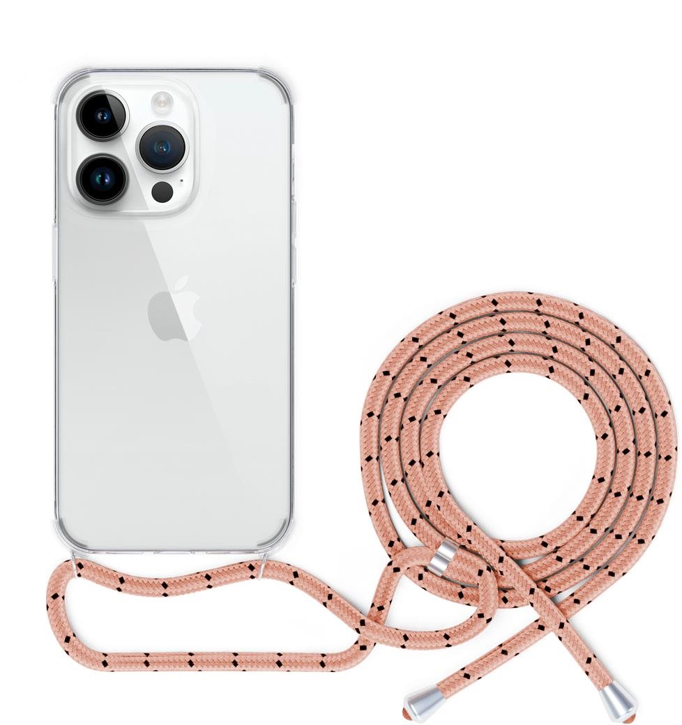 Epico transparentný kryt so šnúrkou na iPhone 14 Pro Max – ružový