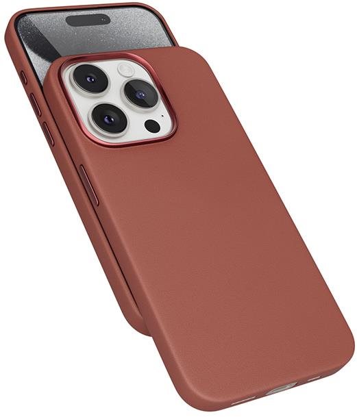 Epico Mag+ kožený kryt iPhone 15 Pro – hnedý