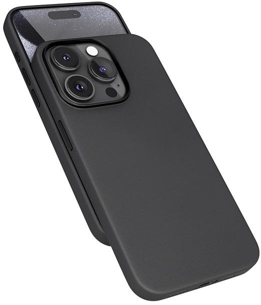 Epico Mag+ kožený kryt iPhone 15 Pro Max – čierny