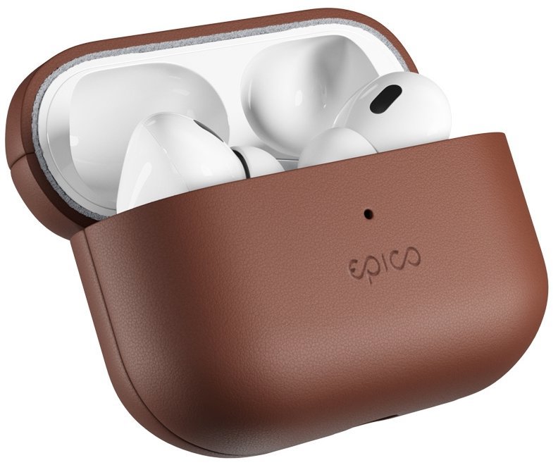 Epico kožené puzdro AirPods Pro 3 – hnedé