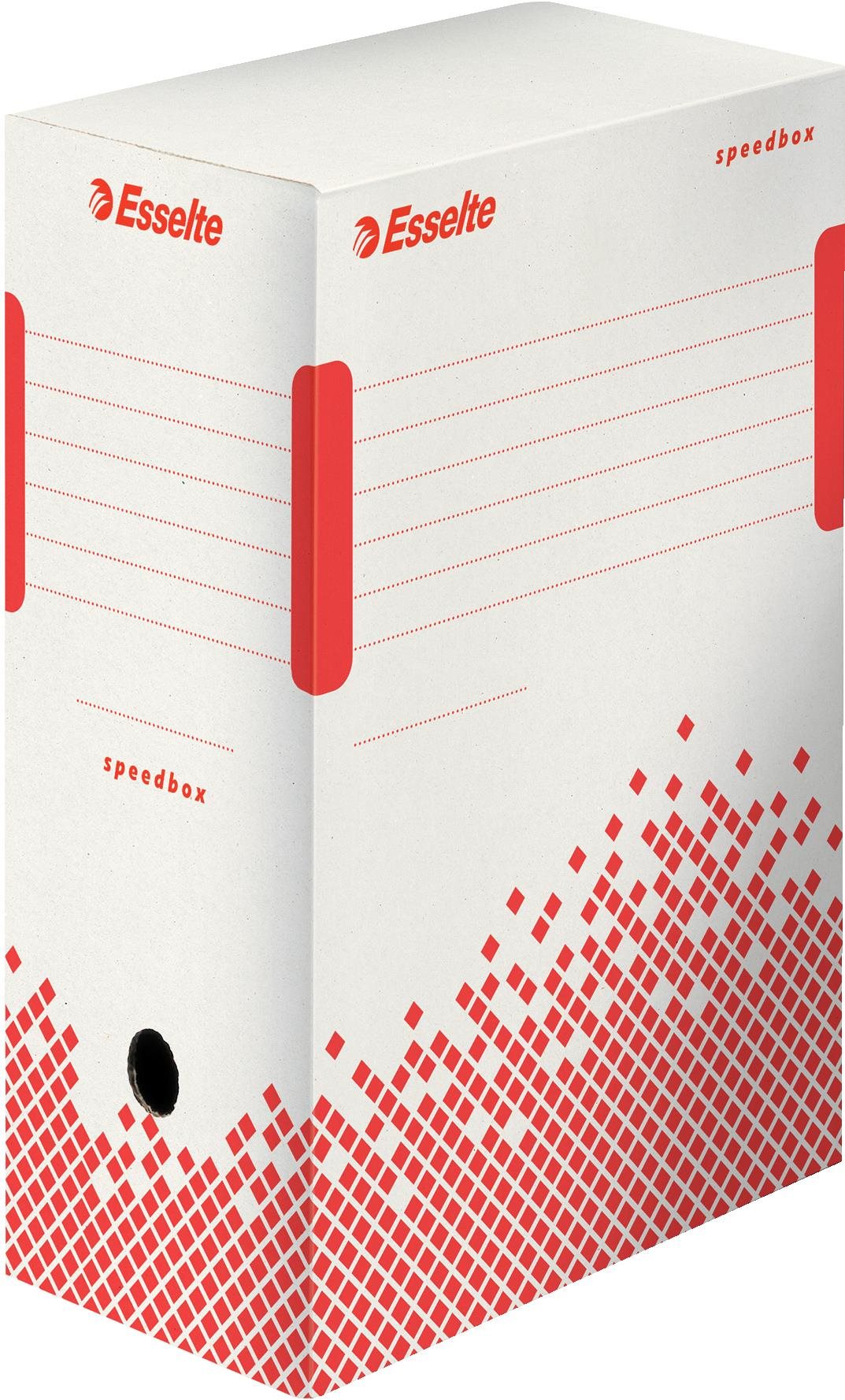 Esselte Speedbox 15 x 25 x 35 cm, bielo-červená