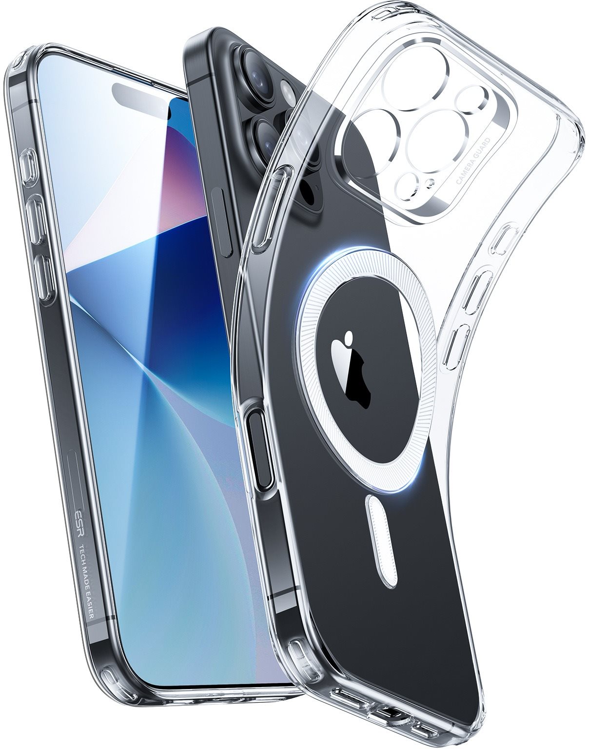ESR Zero Clear Case (HaloLock), Compatible with iPhone 16 Pro, Clear