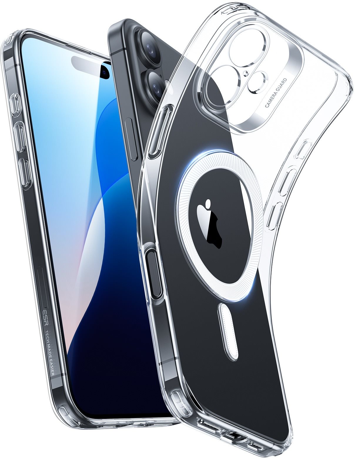 ESR Zero Clear Case (HaloLock), Compatible with iPhone 16 Plus, Clear