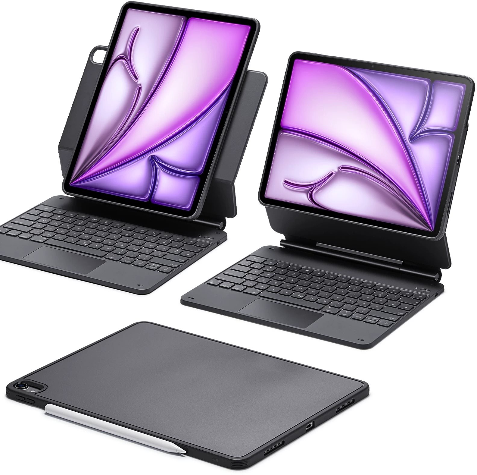 ESR Rebound Magnetic Keyboard Case 360, Compatible with iPad Air 13 (2024), DE Layout, Black
