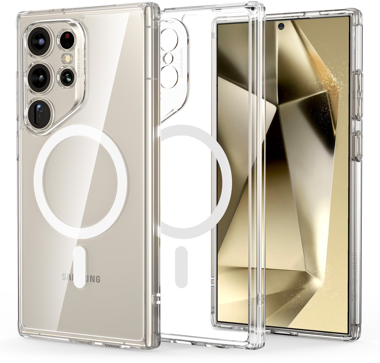 ESR Classic Hybrid Case (HaloLock), Compatible with Samsung Galaxy S24 Ultra, Clear