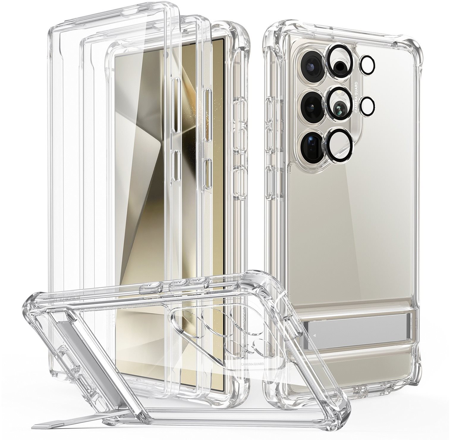 ESR Armor Kickstand Case, Compatible with Samsung Galaxy S24 Ultra, Clear
