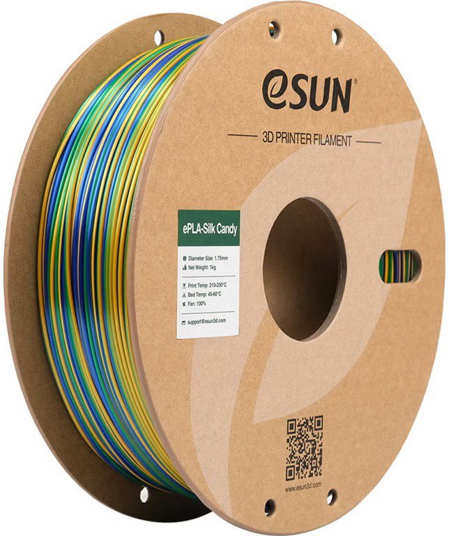 eSUN PLA-Silk Candy 1 kg, Gold Blue Green