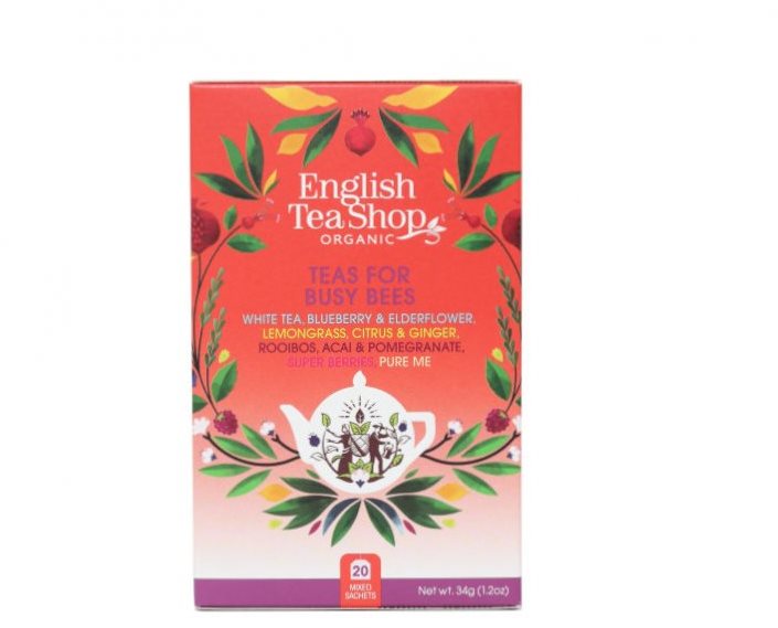 English Tea Shop Mix čajov Pre usilovné včielky 40 g, 20 ks bio ETS20