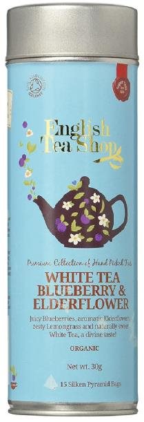 English Tea Shop Biely čaj, baza a čučoriedky v plechovke, bio