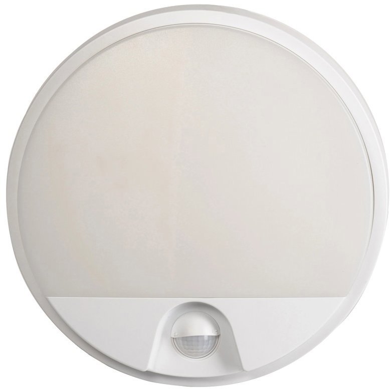 Eurakles Darja s pohyb. senzorom 15 W, 1600 lm, IP54, 21 × 21 × 4,9 cm, biele