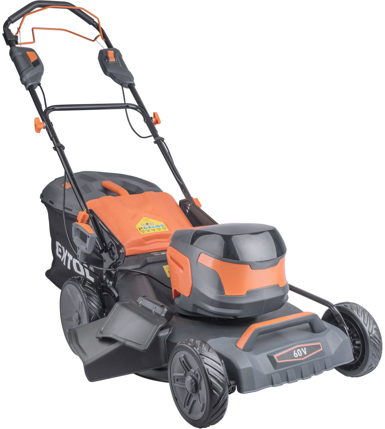 EXTOL INDUSTRIAL Kosačka s pojazdom AKU 60 V 8795721, bez AKU