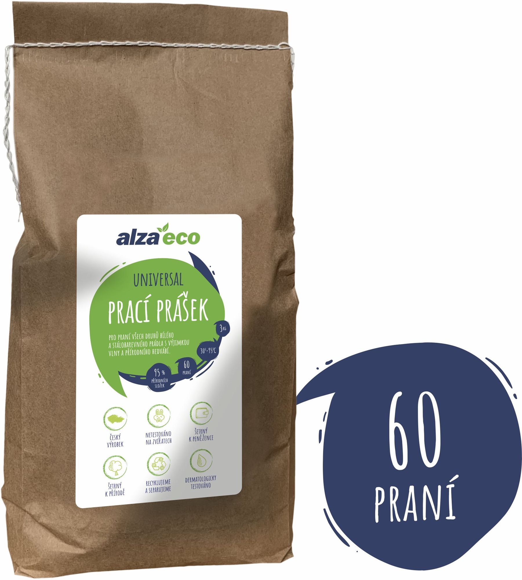 AlzaEco Prací prášok Universal 3 kg (60 praní)