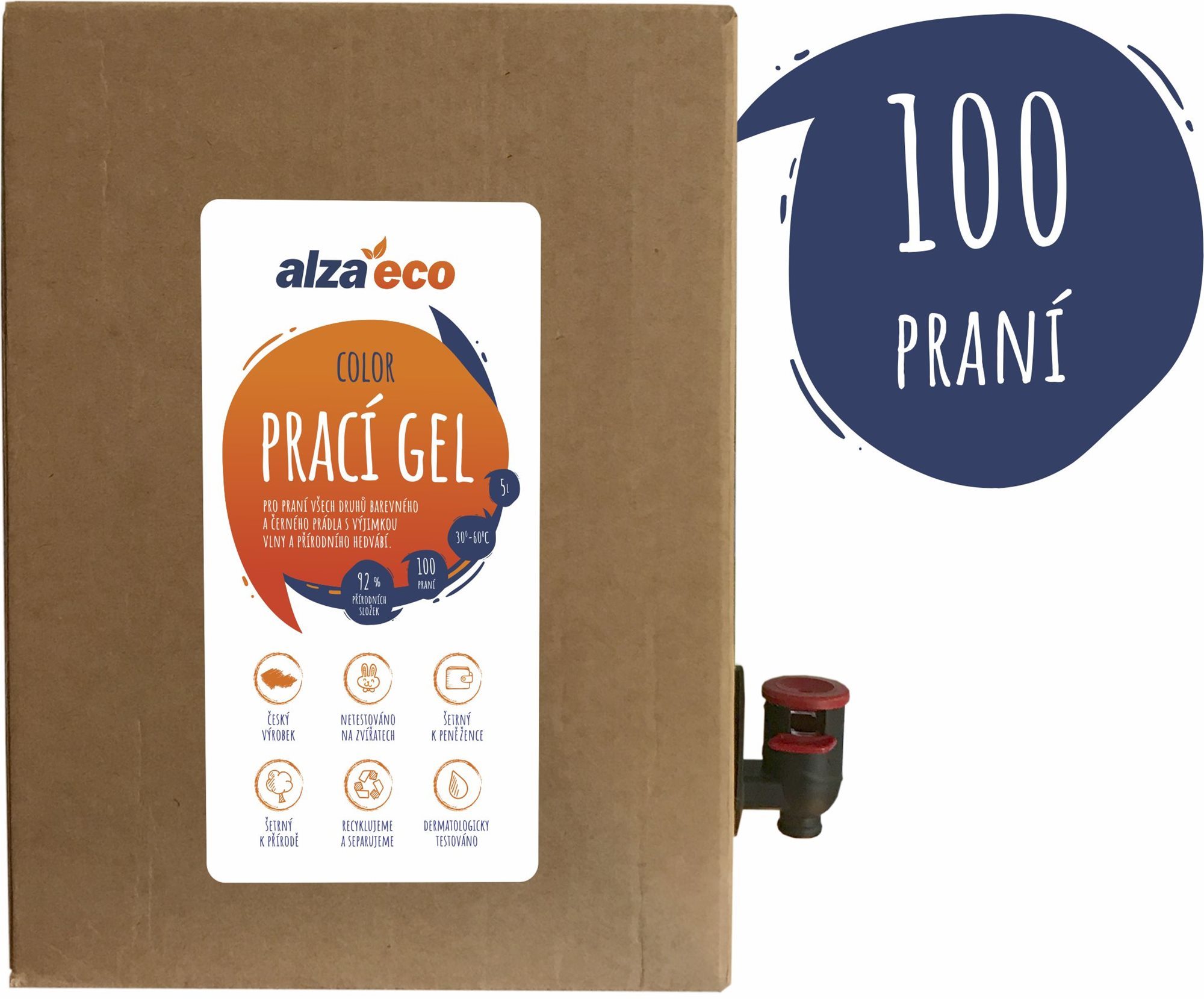 AlzaEco Prací gél Color 5 l (100 praní)