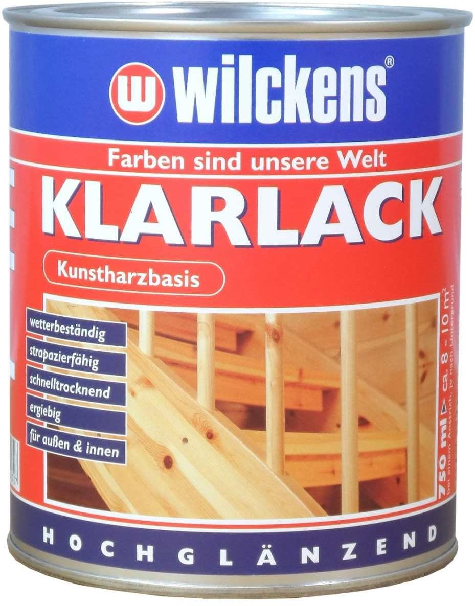Wilckens Bezfarebný lak na drevo vo vysokom lesku Klarlack hochglaenzend 750 ml, WI.10000000050